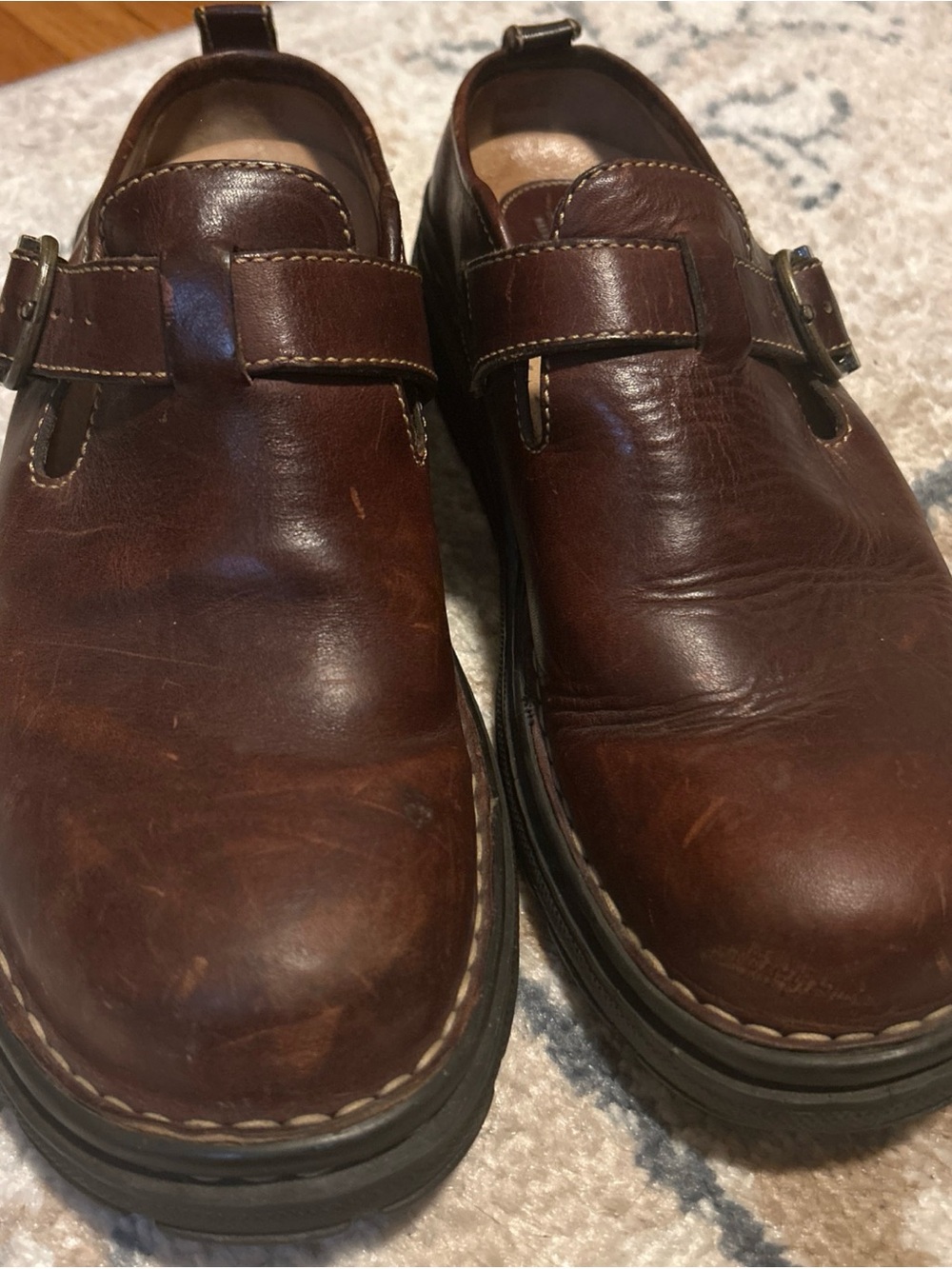 Born Women’s 8.5 Brown Leather Slip-On Casual Shoes - Picture 2 of 7